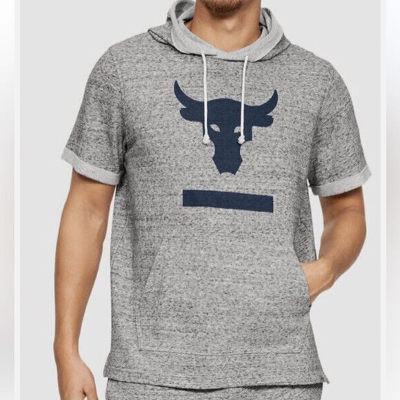 Under Armour Project Rock Terry Short Sleeve Hoodie - Picture 1 of 11